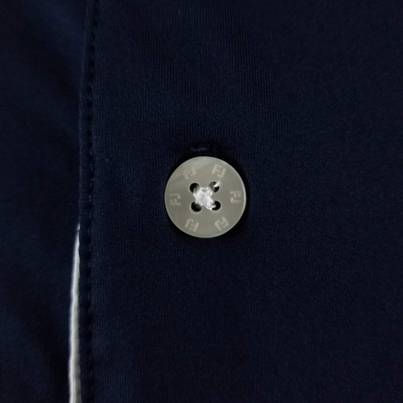 FOOTJOY Mens Blue Polo Woodlands Country Club Sz M - Picture 4 of 8